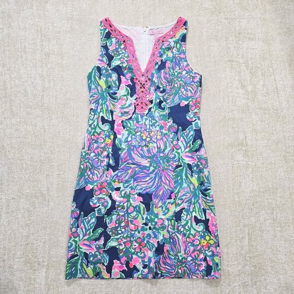 Lilly Pulitzer Dresses & Skirts - Lilly Pulitzer Ryder Shift Dress in Seaside Allure Escapade Bead Lace Women's 2*